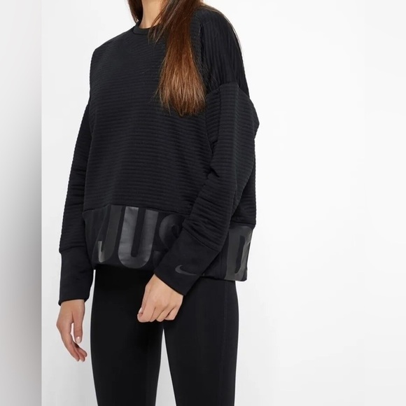 Nike Dri-Fit Training Crew Top Sweatshirt Black CD8991-010 Size XS Women - Picture 3 of 10